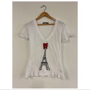 Wildfox Eiffel Tower T Shirt Size Small